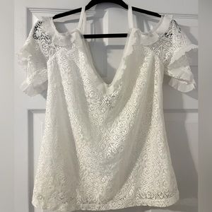 White House Black Market Lace Blouse